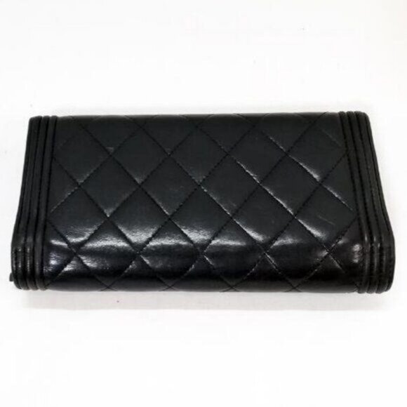 CHANEL Boy CC Chevron Flap Lambskin Wallet Chain Shoulder Crossbody Purse - Picture 5 of 10